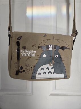 My Neighbor Totoro Beige Canvas Messenger Bag